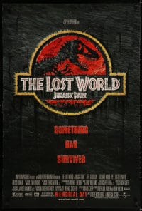 4g732 JURASSIC PARK 2 advance DS 1sh 1997 Steven Spielberg, logo with T-Rex over red background!