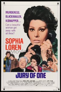 4g735 JURY OF ONE 1sh 1975 Verdict, Sophia Loren, Jean Gabin, Andre Cayatte!