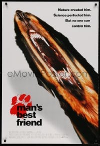 4g772 MAN'S BEST FRIEND 1sh 1993 Ally Sheedy, great image of mad dog over white background!