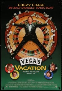 4g799 NATIONAL LAMPOON'S VEGAS VACATION DS 1sh 1997 great image of Chevy Chase on roulette wheel!