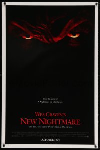 4g802 NEW NIGHTMARE advance 1sh 1994 great different image of Robert Englund as Freddy Kruger!