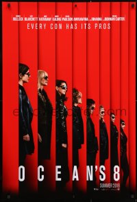 4g818 OCEAN'S 8 teaser DS 1sh 2018 Bullock, Blanchett, Hathaway, Kaling, Paulson, Rihanna, Damon!