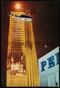 4g006 TOWERING INFERNO group of 3 color 20x30 stills 1974 Steve McQueen, Newman, top cast, action!