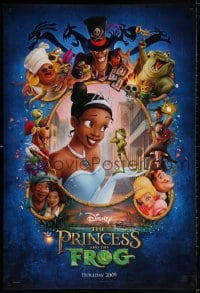 4g841 PRINCESS & THE FROG advance DS 1sh 2009 art of bayou characters on blue background!