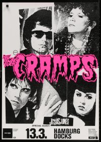 4g110 CRAMPS 24x33 German music poster 1990 Stay Sick, great images and title art of the punk band!