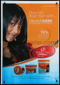 4g096 DARLING HAIR CARE 17x25 Ugandan advertising poster 2010s up to 99% smoother shiny hair!