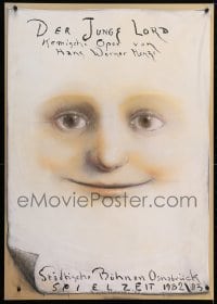4g156 DER JUNGE LORD 24x33 German stage poster 1982 art of a cool smiling face by Jerzy Czerniawski!