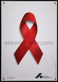 4g337 DEUTSCHE AIDS-HILFE 24x33 German special poster 2000s HIV/AIDS, cool close-up of ribbon!