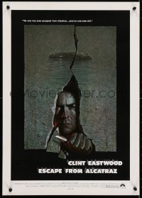 4g349 ESCAPE FROM ALCATRAZ 17x24 special poster 1979 Clint Eastwood busting out by Lettick