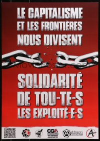 4g353 FEDERATION ANARCHISTE broken chain style 17x23 French special poster 2000s cool art!