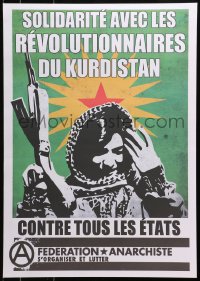 4g356 FEDERATION ANARCHISTE Kurdistan style 18x26 French special poster 2010s cool art!
