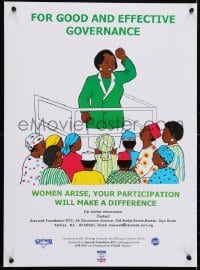 4g359 FOR GOOD & EFFECTIVE GOVERNANCE 18x24 Nigerian special poster 2000s woman making speech!