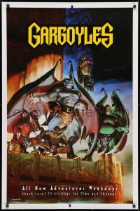 4g182 GARGOYLES tv poster 1994 Disney, striking fantasy cartoon artwork of entire cast!