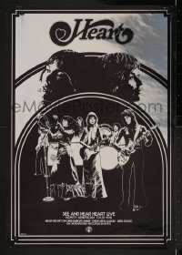 4g114 HEART foil 16x23 music poster 1976 great image of the band, Ann and Nancy Wilson!
