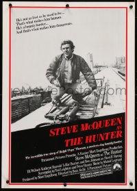4g371 HUNTER 17x24 special poster 1980 great image of bounty hunter Steve McQueen!