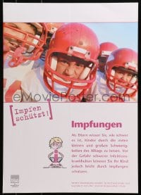 4g375 IMPFUNGEN 17x23 German special poster 2000s image of a boy's football team!