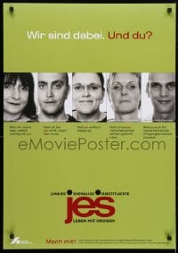 4g384 JES 24x33 German special poster 2000s HIV/AIDS, drug addicts please get support!