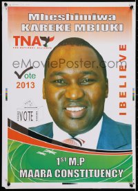 4g014 MHESHIMIWA KAREKE MBIUKI 18x25 Kenyan political campaign 2013 cool close-up of the politician!