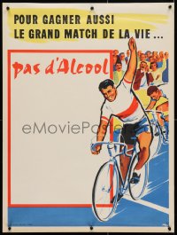 4g437 POUR GAGNER AUSSI LE GRAND MATCH DE LA VIE PAS D'ALCOOL 24x32 French special poster 1960s