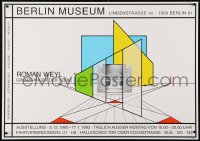 4g141 ROMAN WEYL 23x33 German museum/art exhibition 1992 stage design by the artist!