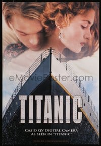 4g196 TITANIC mini poster 1997 Leonardo DiCaprio & Winslet, Cameron, Casio QV Camera tie-in!