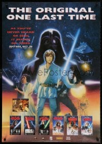 4g210 STAR WARS TRILOGY 28x39 Australian video poster 1995 Lucas, Empire, Return of the Jedi!
