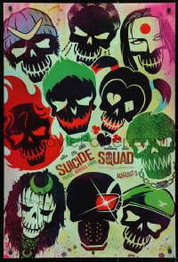 4g929 SUICIDE SQUAD teaser DS 1sh 2016 Smith, Leto as the Joker, Robbie, Kinnaman, cool art!