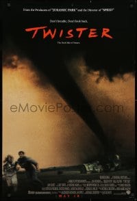 4g958 TWISTER advance DS 1sh 1996 storm chasers Bill Paxton & Helen Hunt, cool tornado image!