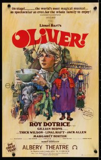 4g082 OLIVER stage play English WC 1978 Albery Theatre revival, based on novel by Charles Dickens!