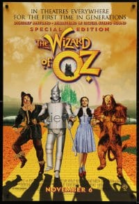 4g984 WIZARD OF OZ advance DS 1sh R1998 Victor Fleming, Judy Garland all-time classic!