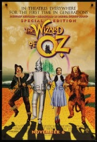 4g983 WIZARD OF OZ advance 1sh R1998 Victor Fleming, Judy Garland all-time classic!