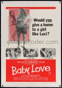 4h201 BABY LOVE linen 1sh 1969 would you give a home to a girl like Luci, a BAD girl!
