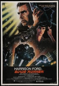 4h206 BLADE RUNNER linen NSS style 1sh 1982 Ridley Scott classic, art of Harrison Ford by Alvin!