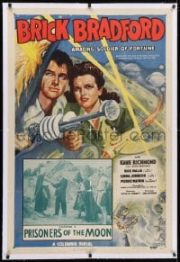 4h211 BRICK BRADFORD linen chapter 3 1sh 1947 Columbia sci-fi serial, Prisoners of the Moon!