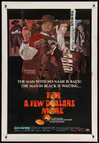 4h250 FOR A FEW DOLLARS MORE linen 1sh 1967 Leone's Per qualche dollaro in piu, Clint Eastwood!