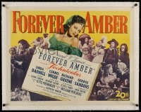 4h191 FOREVER AMBER linen 1/2sh 1947 sexy Linda Darnell, Cornel Wilde, directed by Otto Preminger!
