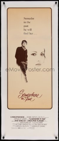 4h189 SOMEWHERE IN TIME linen int'l insert 1980 Christopher Reeve, Jane Seymour, cult classic, rare!