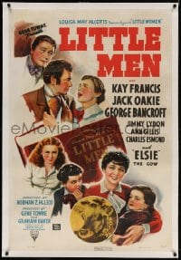 4h285 LITTLE MEN linen 1sh 1940 art of Kay Francis, Jack Oakie & Elsie the Cow, Louisa May Alcott