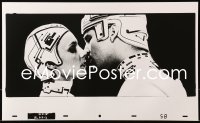 4j019 TRON Kodalith animation cel 1982 Jeff Bridges & Cindy Morgan c/u about to kiss, Disney, rare!