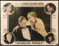 4j069 MEDDLING WOMEN 1/2sh 1924 Lionel Barrymore's latest & images from 4 past triumphs, rare!