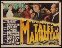 4j080 TALES OF MANHATTAN style B 1/2sh 1942 Rita Hayworth, Charles Boyer, all stars, ultra rare!