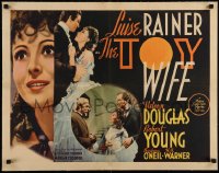4j082 TOY WIFE linen 1/2sh 1938 pretty Luise Rainer, Melvyn Douglas, Robert Young, ultra rare!