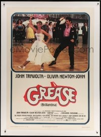 4j169 GREASE linen Italian 1p 1978 John Travolta & Olivia Newton-John dancing, classic musical!