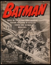 4j259 BATMAN pressbook 1943 DC Comics serial, Cravath art of the heroes in costume, ultra rare!