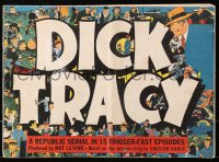 4j271 DICK TRACY pressbook 1937 Ralph Byrd, Chester Gould comic strip art, serial, ultra rare!
