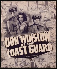 4j274 DON WINSLOW OF THE COAST GUARD pressbook 1943 Don Terry fights Japanese in WWII, ultra rare!