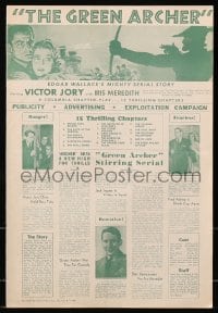 4j279 GREEN ARCHER pressbook 1940 Edgar Wallace, Victor Jory, Iris Meredith, Cravath art, ultra rare
