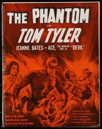 4j311 PHANTOM pressbook 1943 art of Tom Tyler, Jeanne Bates & Ace the Wonder Dog, ultra rare!