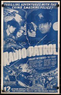 4j294 RADIO PATROL pressbook 1937 Grant Withers, Universal crime smashing police serial, ultra rare