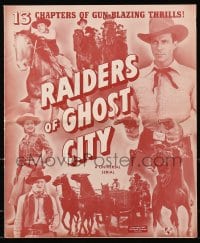 4j295 RAIDERS OF GHOST CITY pressbook 1944 Dennis Moore, Universal western serial, ultra rare!